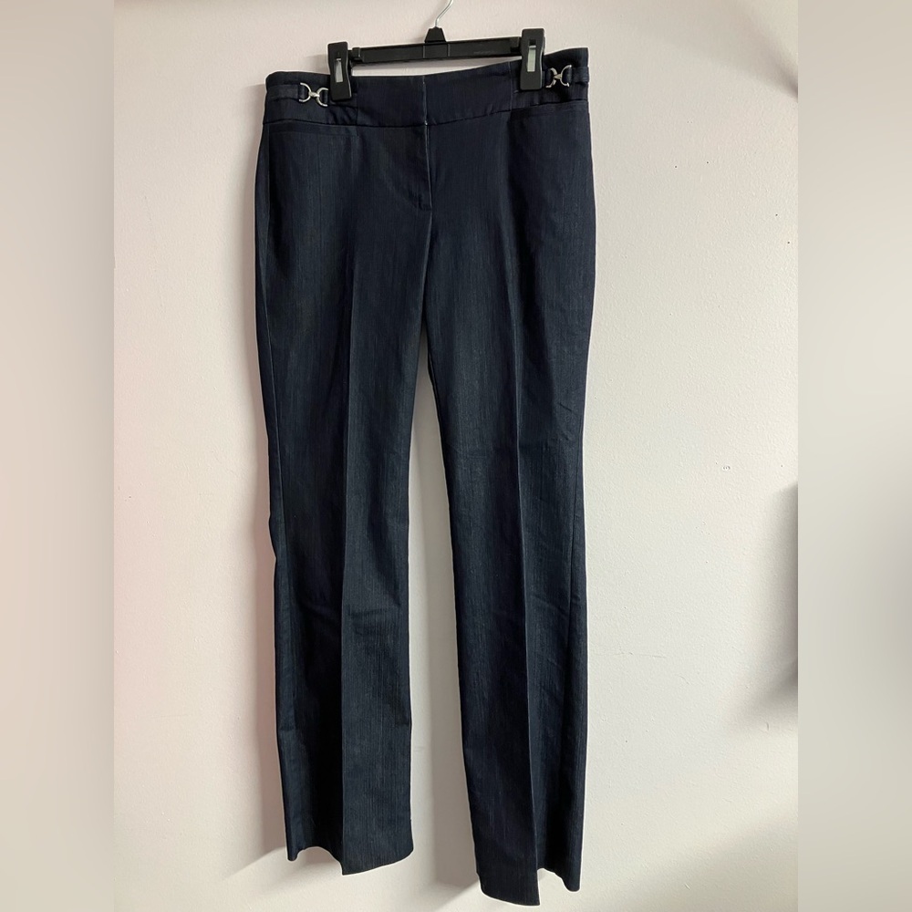 New York and Company Women’s Dress Denim Pants, Size 2 Average, Dk Blue